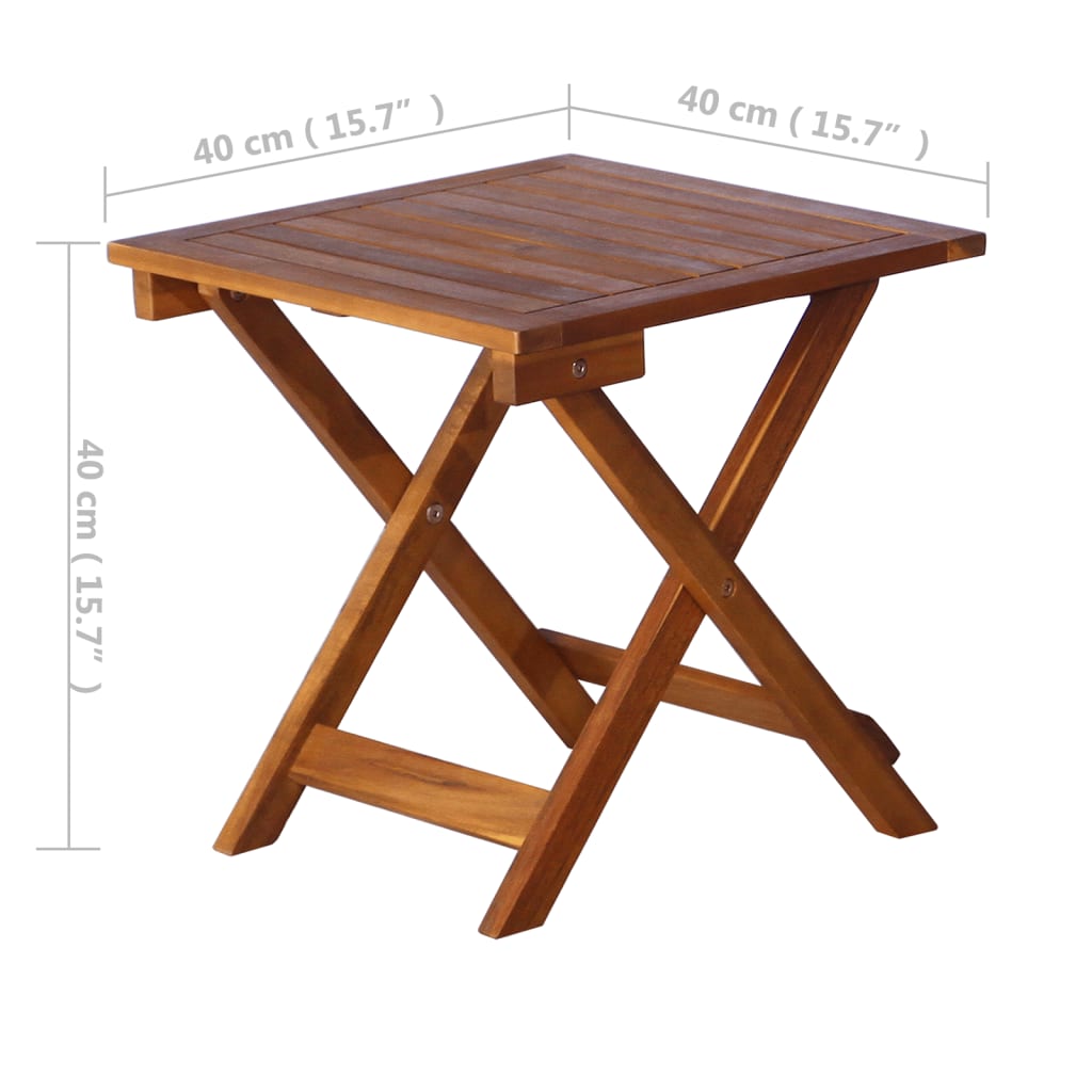 vidaXL 3 Piece Sunlounger with Tea Table Solid Acacia Wood-1