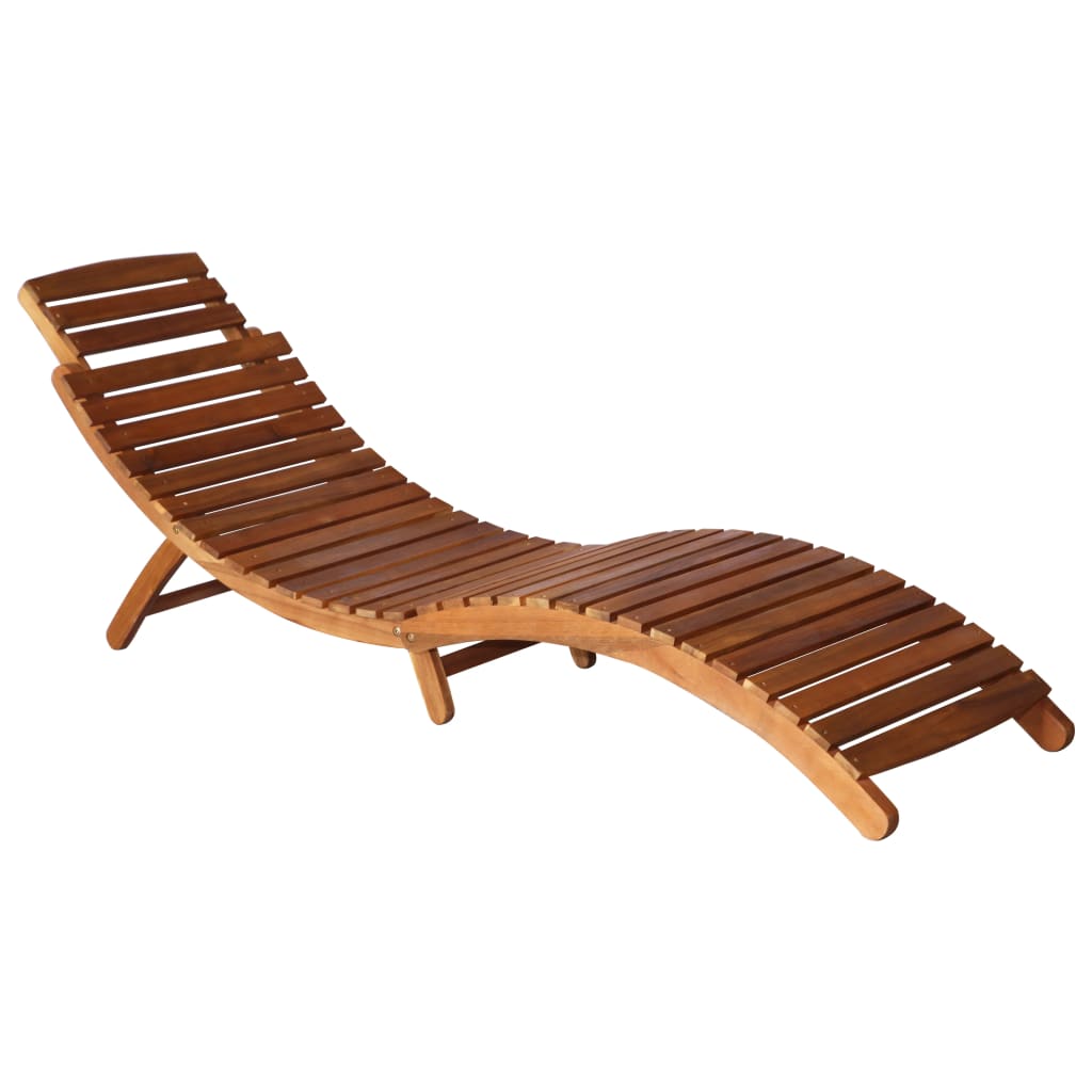 vidaXL 3 Piece Sunlounger with Tea Table Solid Acacia Wood-4