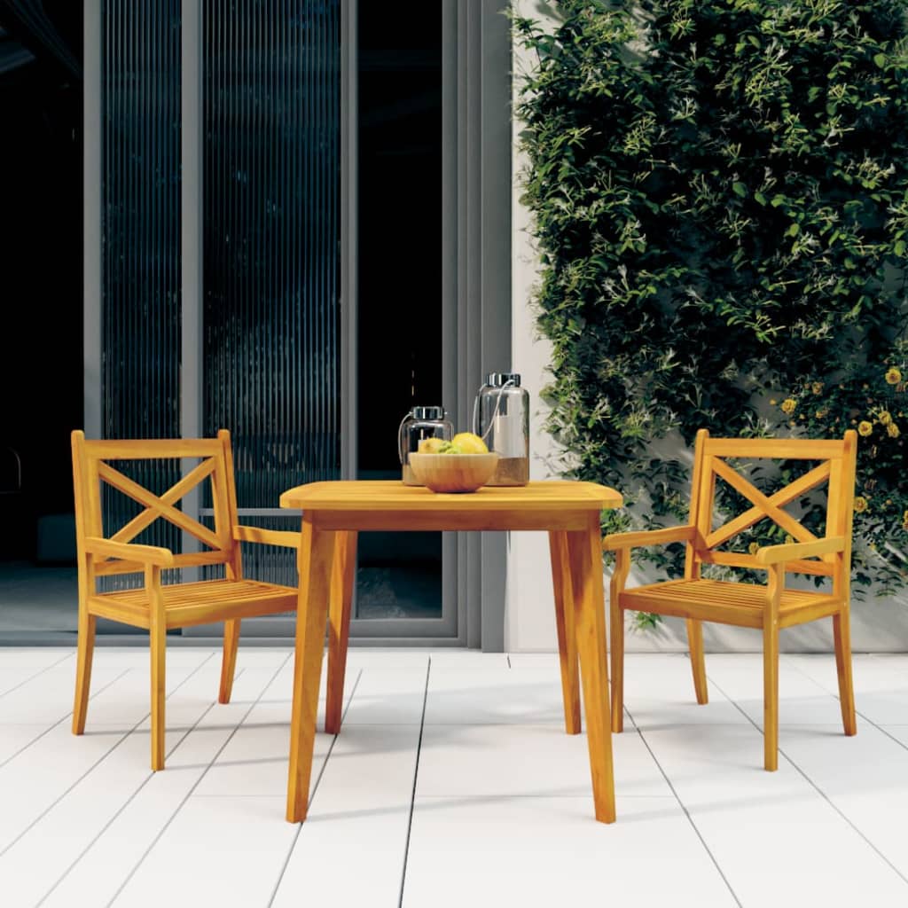 vidaXL Patio Table Outdoor Dining Table for Backyard Lawn Solid Wood Acacia-5