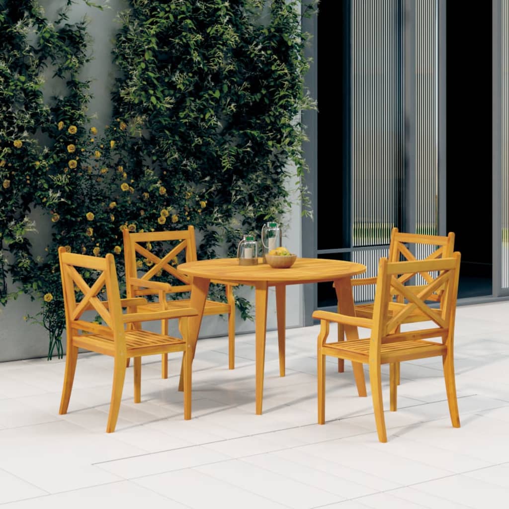 vidaXL Patio Table Outdoor Dining Table for Backyard Lawn Solid Wood Acacia-1