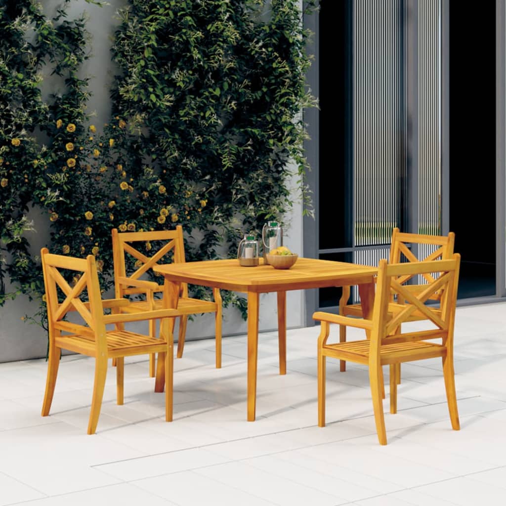 vidaXL Patio Table Outdoor Dining Table for Backyard Lawn Solid Wood Acacia-6
