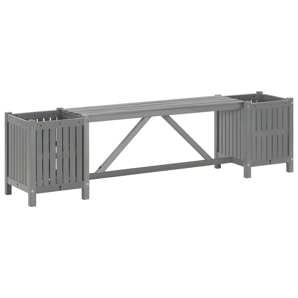 vidaXL Planter Bench Outdoor Garden Wooden Planter Box Bench Solid Wood Acacia-1