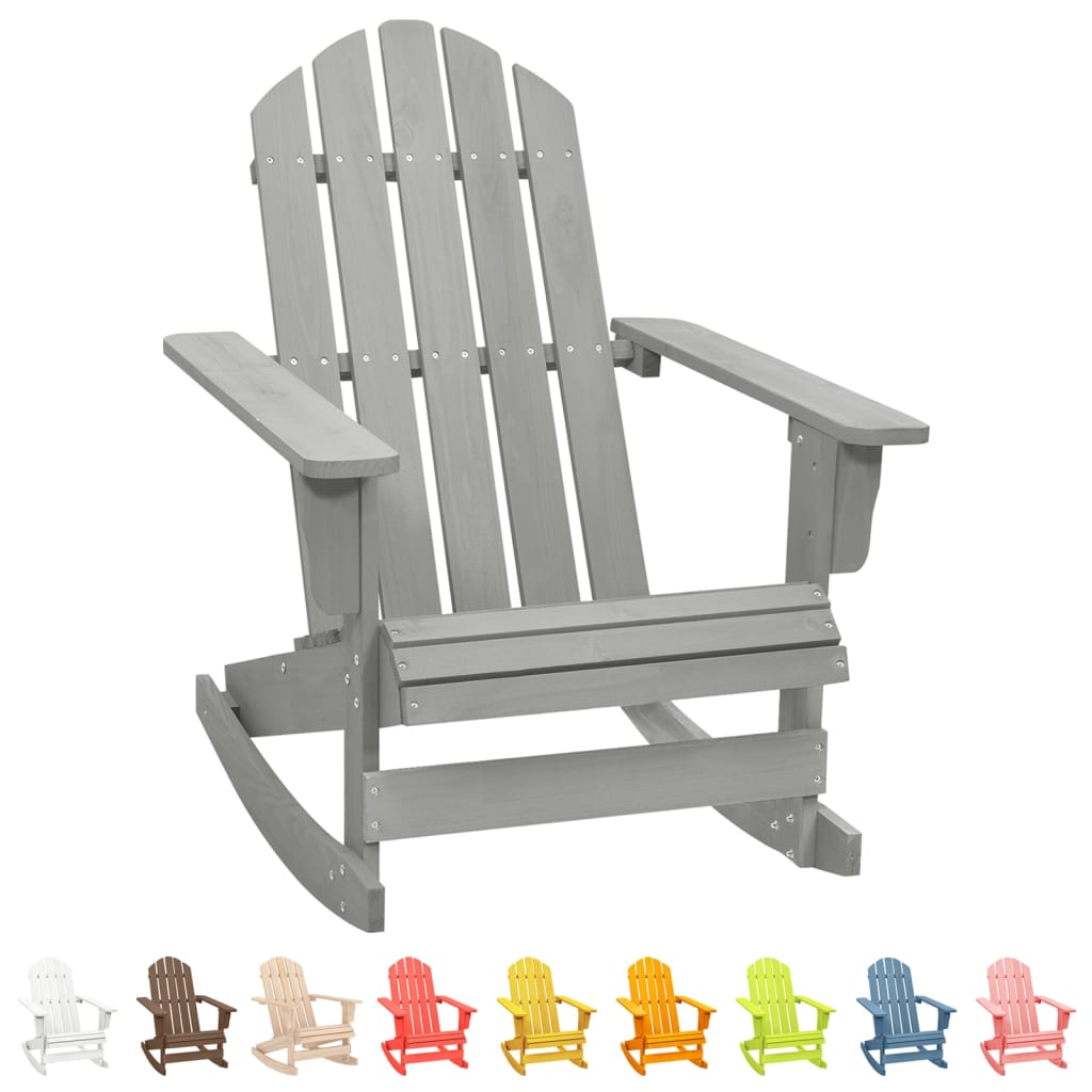 vidaXL Adirondack Rocking Chair Lounge Patio Chair for Garden Solid Wood Fir-5